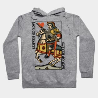 Antique Character of Playing Card Jack of Hearts Hoodie